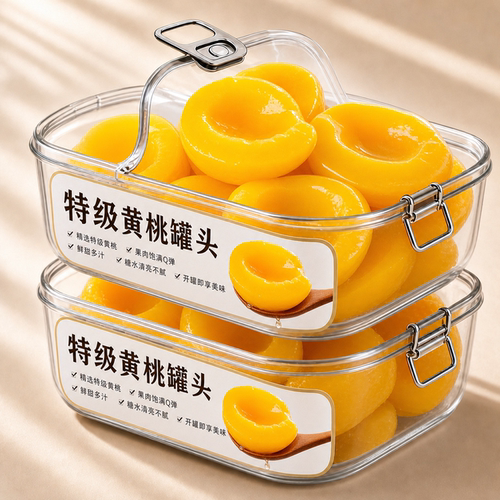 黄桃罐头正品整箱官方旗舰店无添加玻璃瓶大瓶装510克黄桃罐头