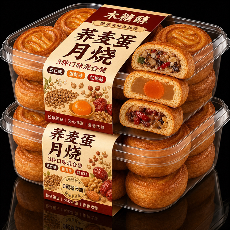 无蔗糖蛋月烧木糖醇正宗中秋月饼官方旗舰店控无糖精糖友孕妇食品
