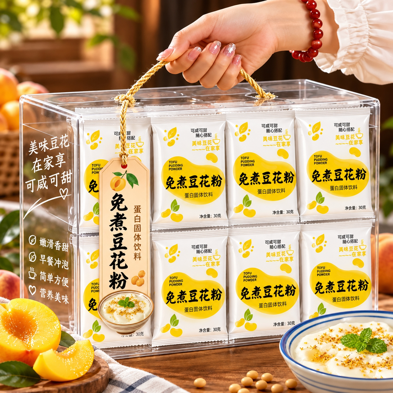 免煮豆花粉豆腐脑家用商用小包装免煮早餐布丁奶茶店官方旗舰店