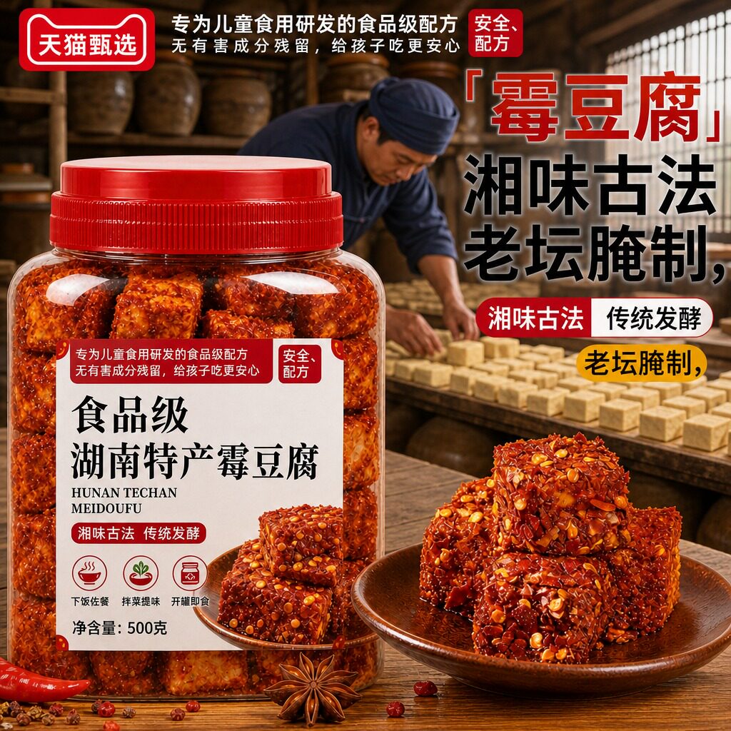 正宗老式豆腐乳霉豆腐湖南特产白溪农家风味麻辣纯手工现拌下饭菜