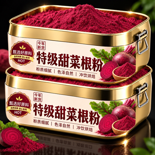 无糖甜菜根粉旗舰店早餐冲饮高叶酸膳食纤维粉跑步健身减脂代餐粉