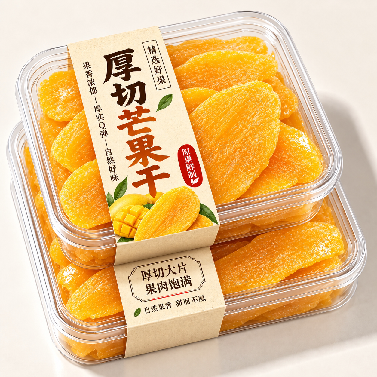 芒果干厚切精选大片鲜芒26新货香甜软糯网红同款解馋零食蜜饯果干
