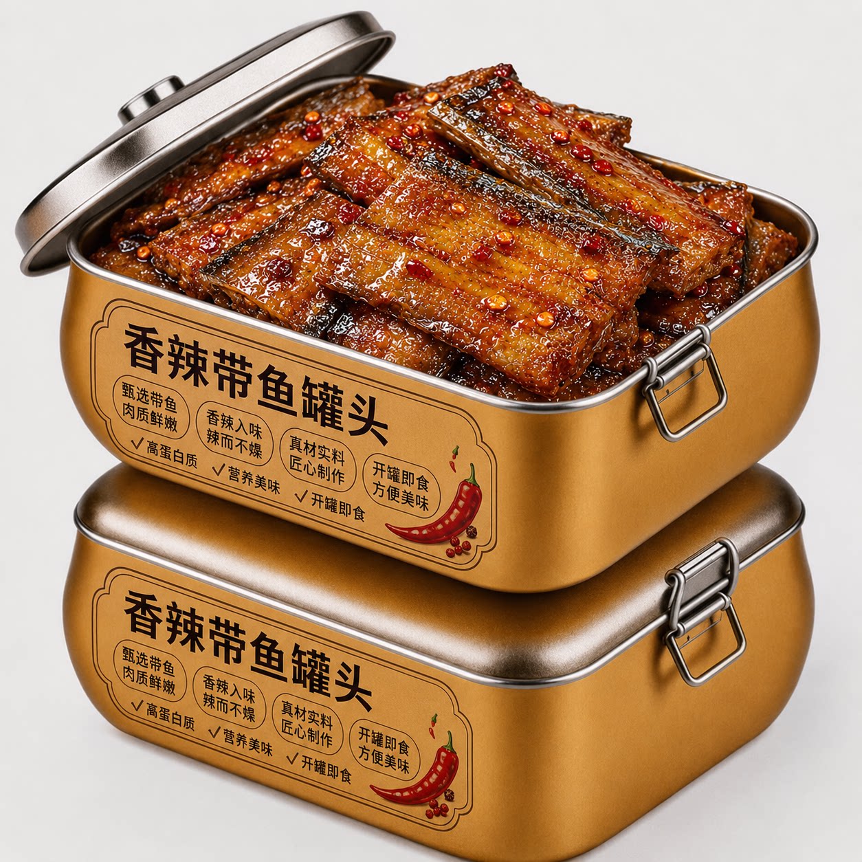 舟山五香带鱼罐头官方旗舰店香辣红烧刀鱼即食鱼下饭菜2026无添加图片