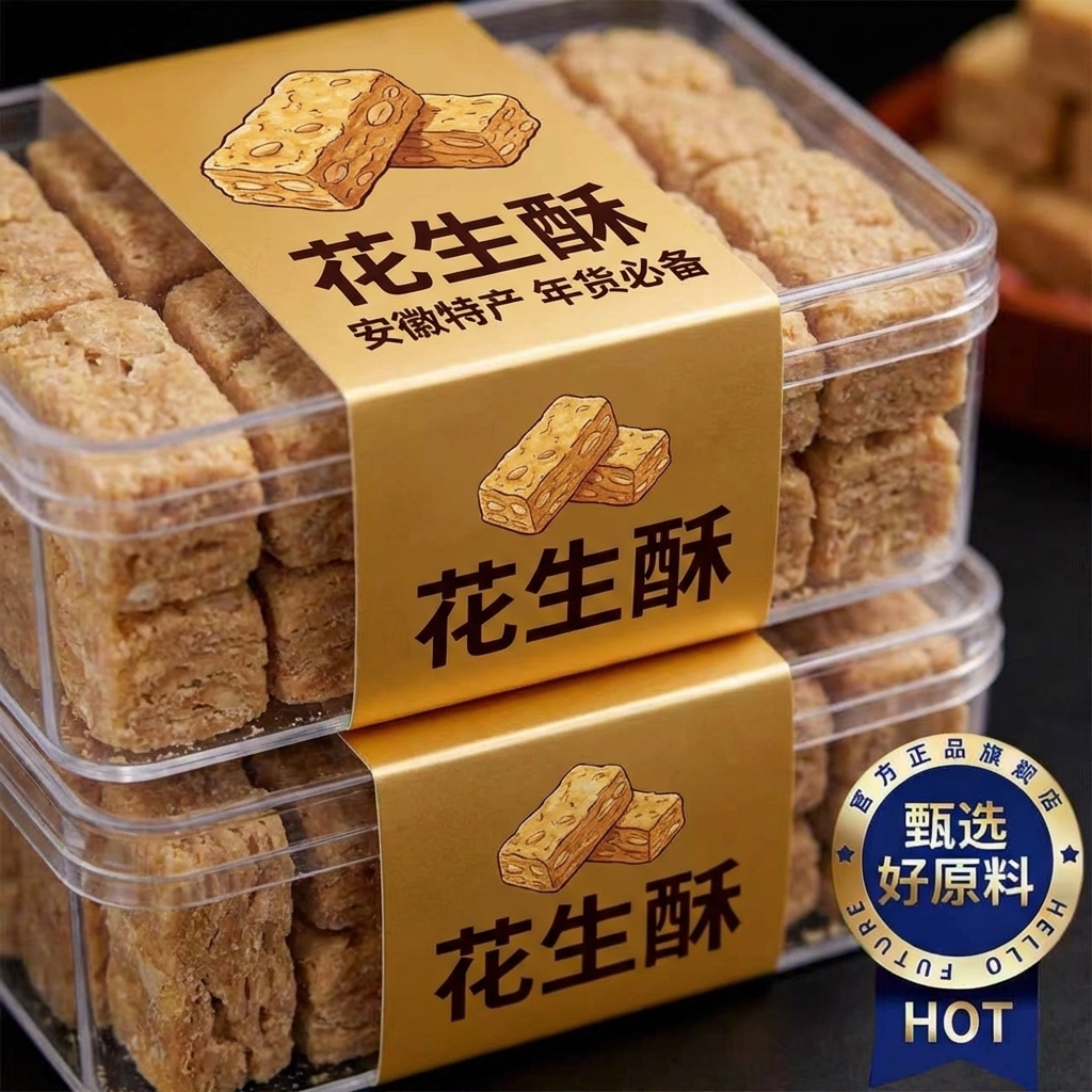 央妈推荐木锤花生酥安徽特产正宗传统手工老式糕点酥心糖零食年货