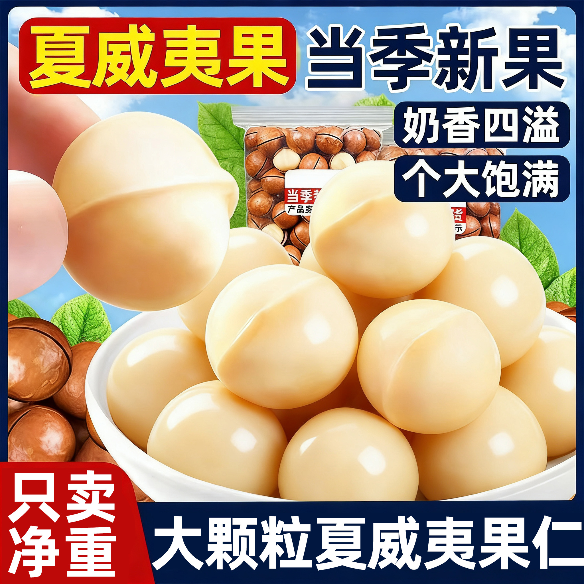 【当季新货大颗粒夏威夷果仁】