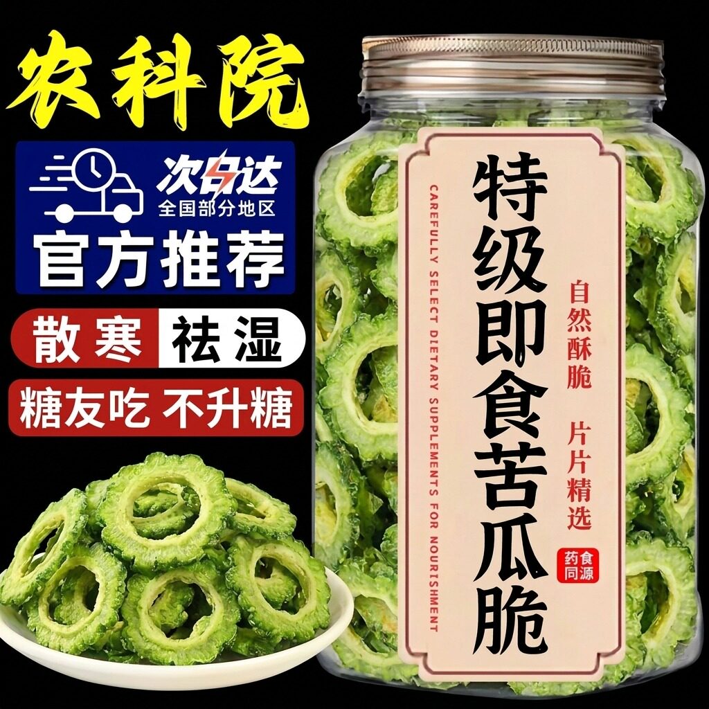 苦瓜脆官方旗舰店即食无添加清热解火脱水蔬菜糖友控糖专用零食