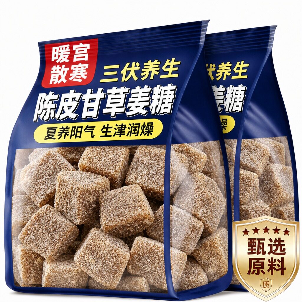 陈皮甘草姜糖官方旗舰店姜软糖纯手工正宗潮汕特产孕妇专用三伏天