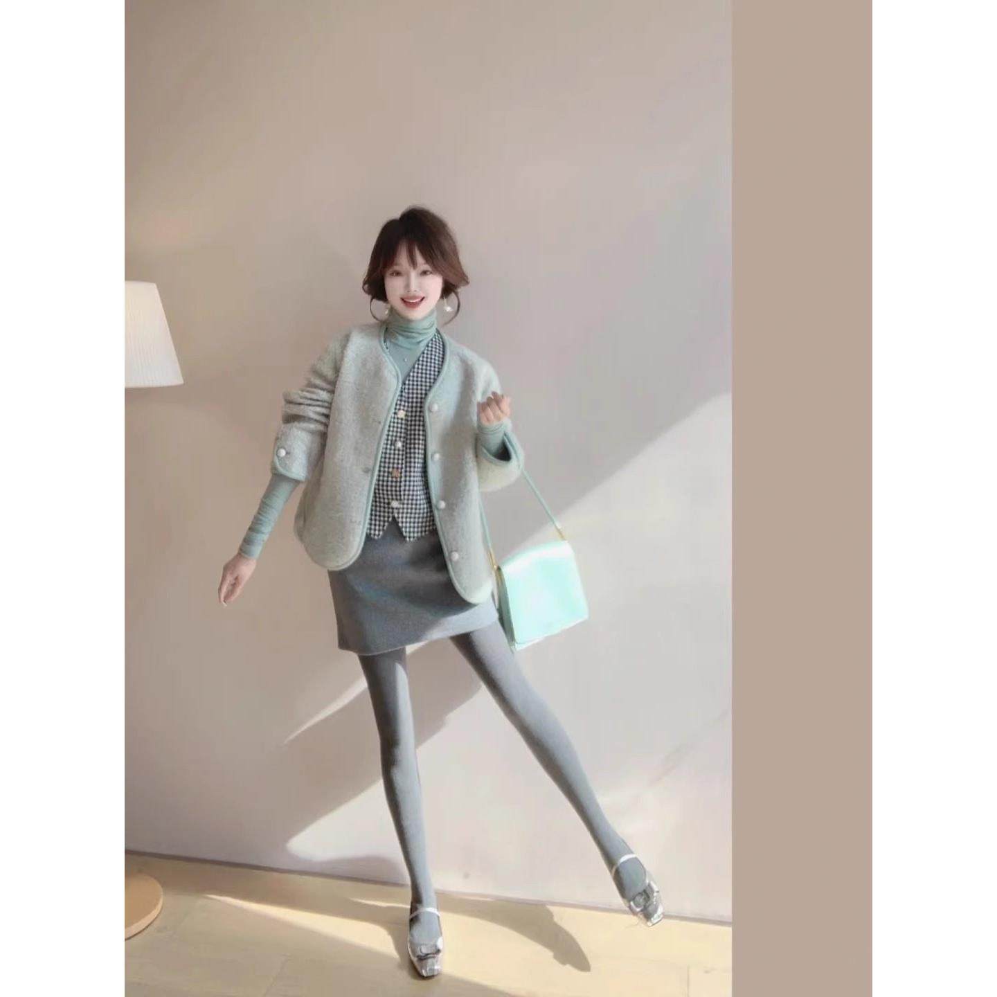 日系灰色连裤袜女秋冬外穿加绒加厚显瘦紧身袜裤不起球踩脚打底裤