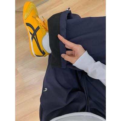 藏青色三防加绒伞兵工装裤女秋冬防风防水加厚一体绒加绒冲锋裤