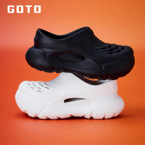 GOTO新品海豚洞洞鞋厚底增高