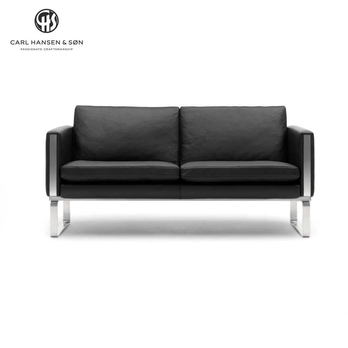 【原装正品】丹麦 Carl Hansen CH101-104 |  真皮沙发 不锈钢腿