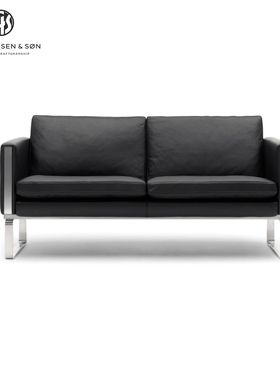 【原装正品】丹麦 Carl Hansen CH101-104 |  真皮沙发 不锈钢腿