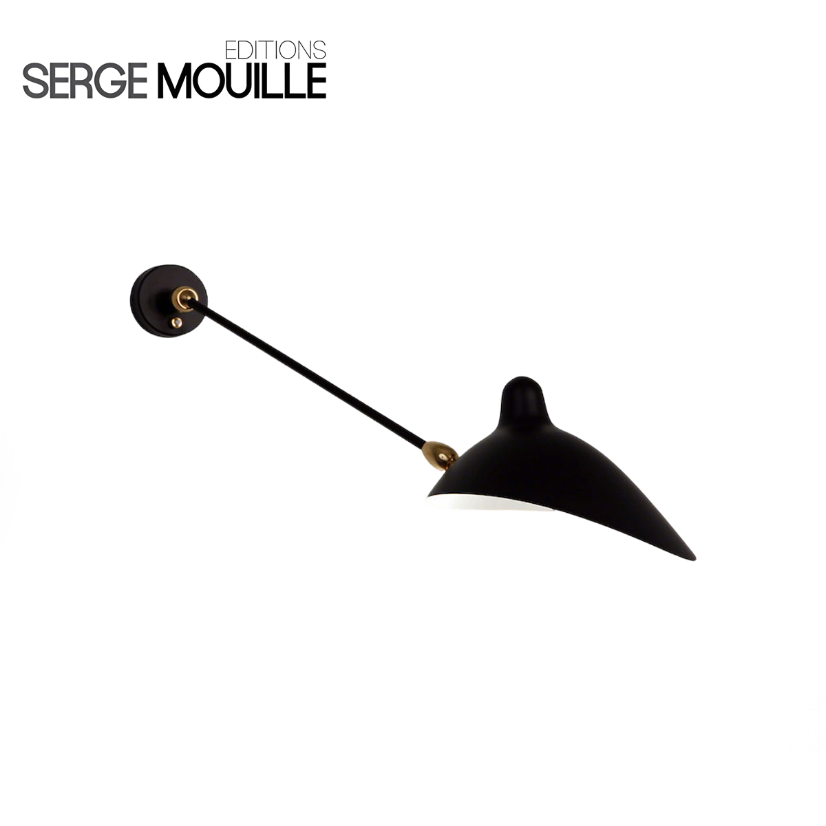 【原装正品】法国 Serge Mouille | Wall lamp 1 arm 2 swivels单