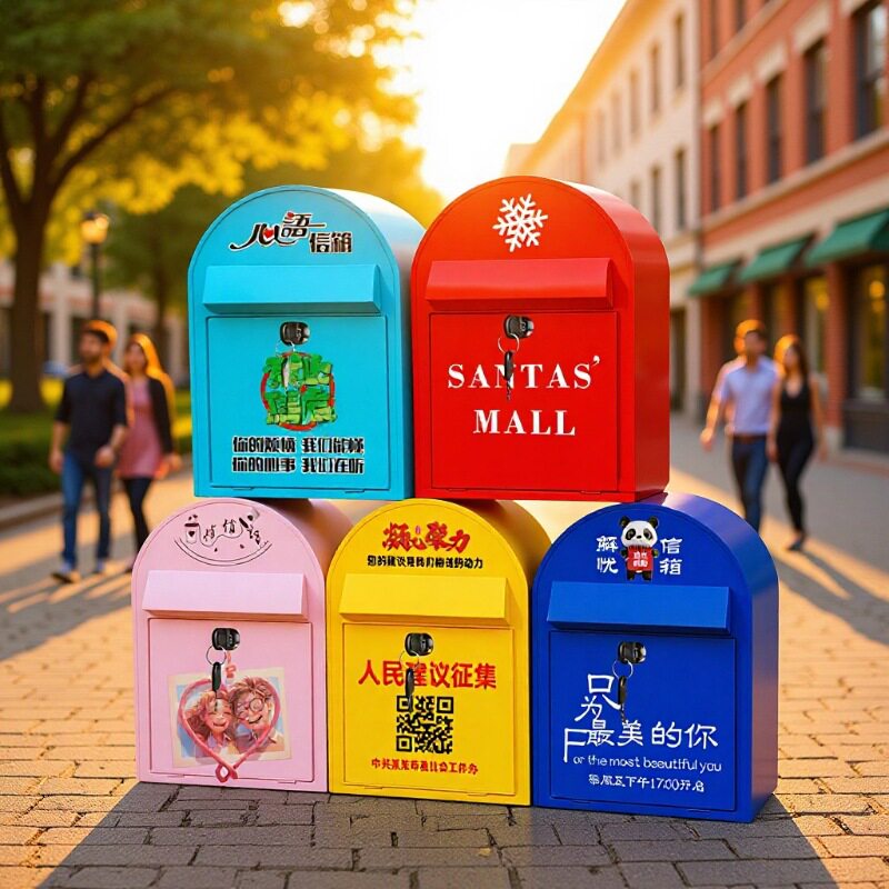 创意网红铁艺壁挂信报箱摆件