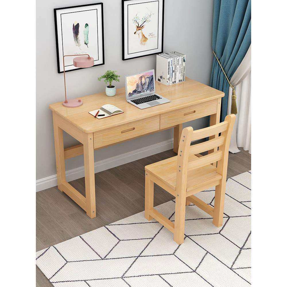实木书桌简易台式电脑桌家用小户型带抽屉学习写字桌长方形办公桌,电子元器件市场,其它元器件,淘宝优惠券,粉丝福利购,淘宝优惠卷