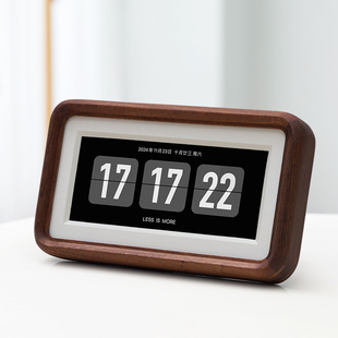 苹果旧iphone手机改造电子相框实木装裱定制安卓闹钟充电时钟画框