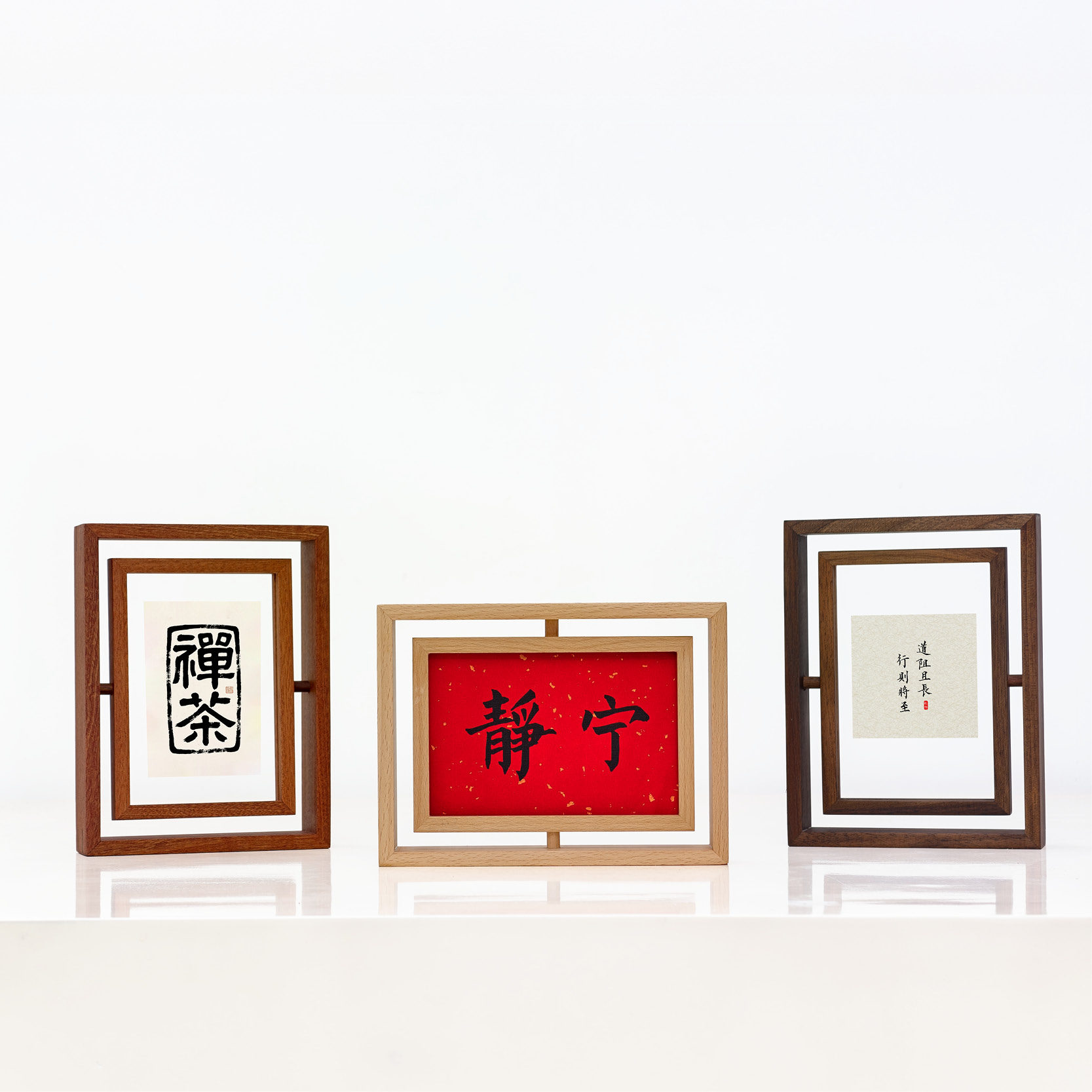 实木旋转双面相框毕业高级感摆台创意打印照片纪念礼物