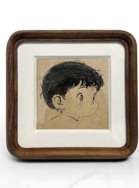 乾作胎发纪念品制作胎毛自制相框婴儿宝宝满月diy实木摆台摆件画