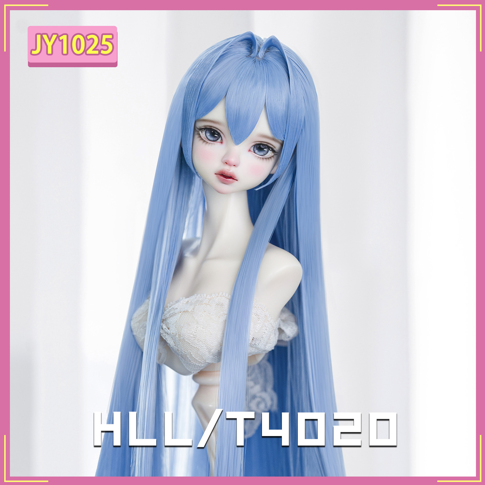 thumbnail for [Special] bjd high temperature silk wig M mantis nest cos long straight semi-finished modeling blank 34 minutes JY1025