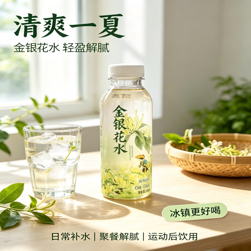 金银花清爽饮品（定制装）15瓶装整 自然解腻冷藏更佳