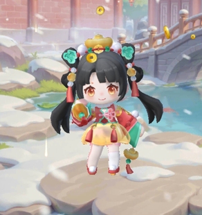 迷你世界元宝儿聚宝盆中被点化金元宝成形象征着财富的聚集与丰收