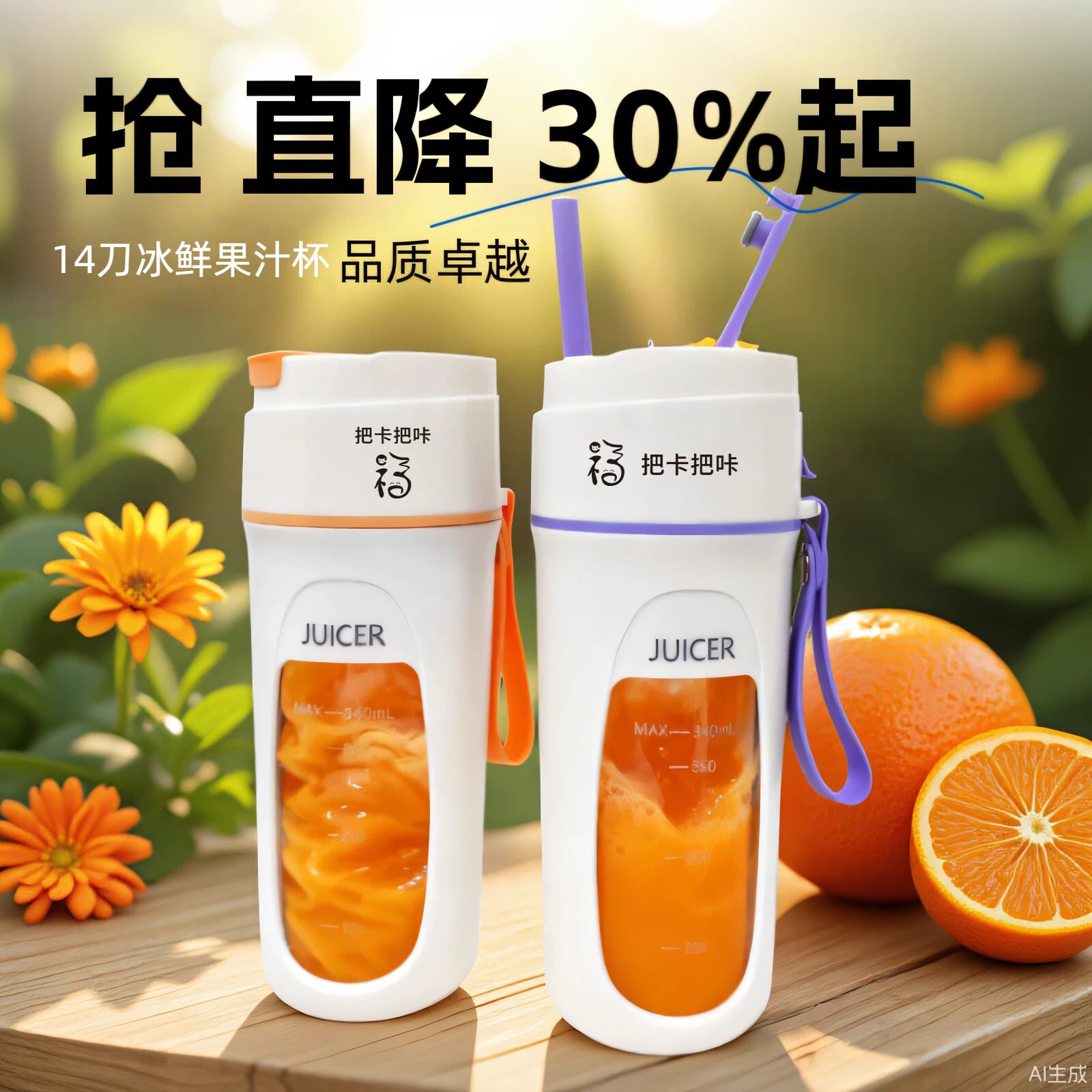 便携冰鲜榨汁机多功能冰沙奶昔1