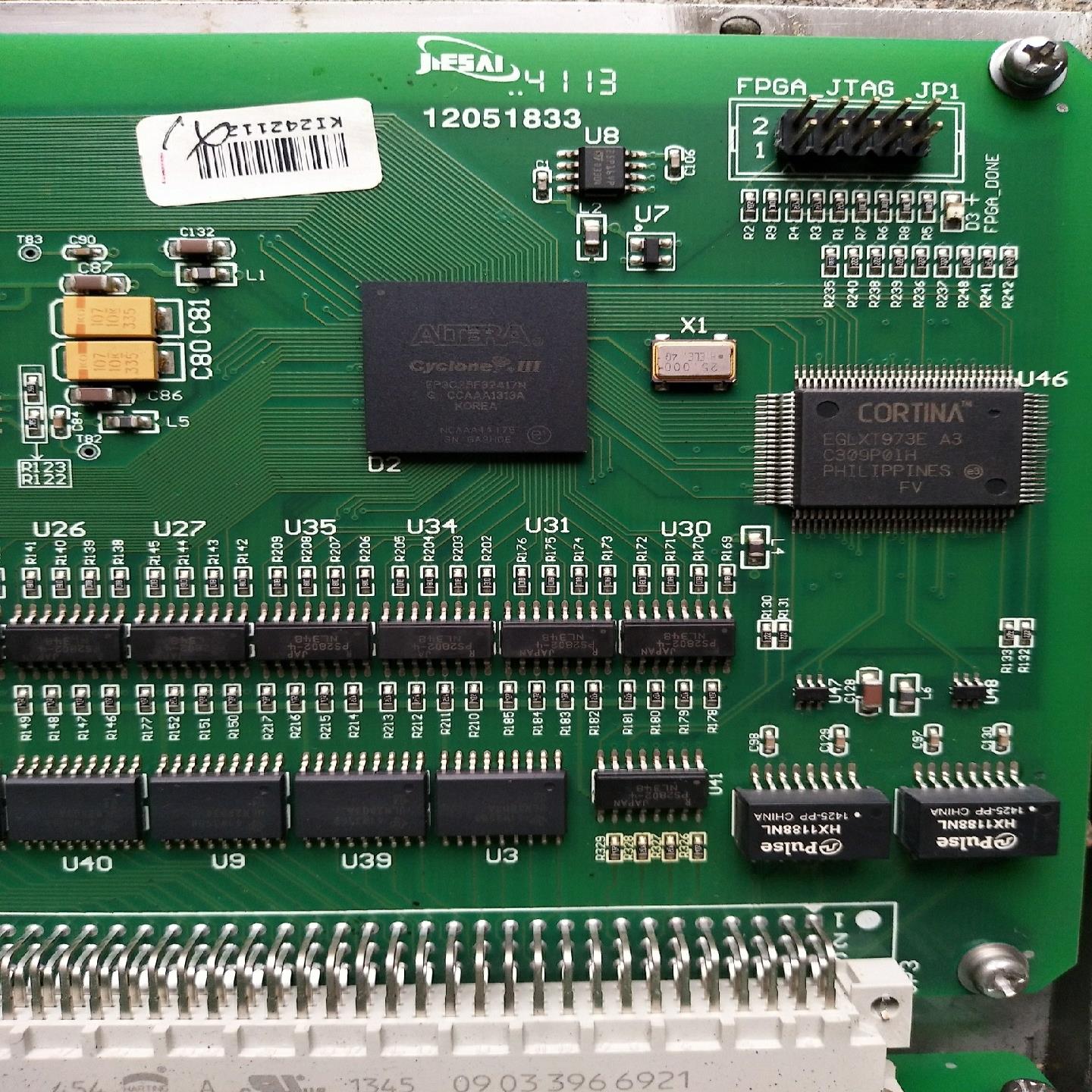 （设备配件）二手阿特拉，EP3C25F324I7N，旧货带板一张，外观如