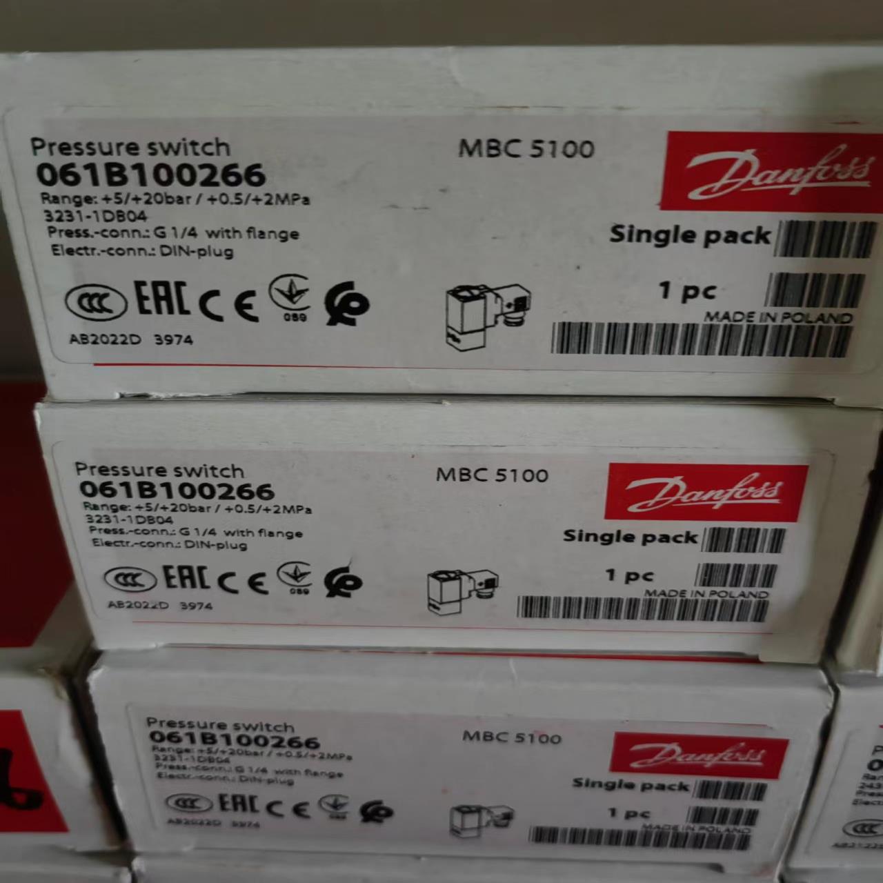 丹佛斯 压力开关 mbc 5100 061B100266 全
