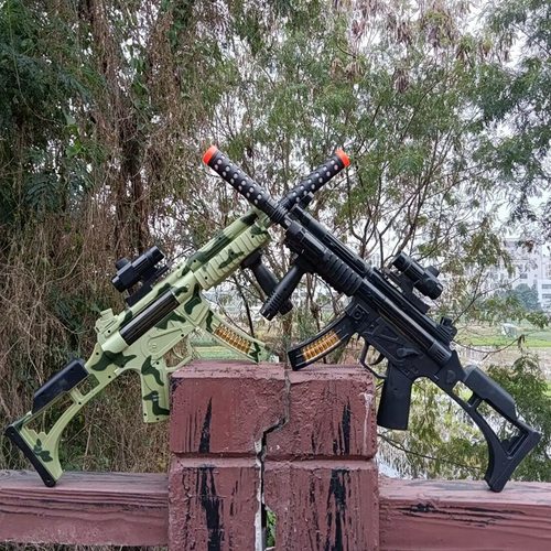 创利达电动MP5玩具枪振动八音AR15冲锋抢旋转模型灯光儿童玩具