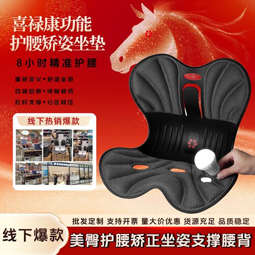 石墨烯功能护腰坐垫久坐支撑腰背矫正美臀腰靠一体人体工学坐姿椅