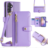 a32 适用三星a54手机壳斜挎GalaxyA16翻盖皮套5g全包A52s防摔A14保护A13钱包式 a33背带挂绳A73真皮a34新款 a24