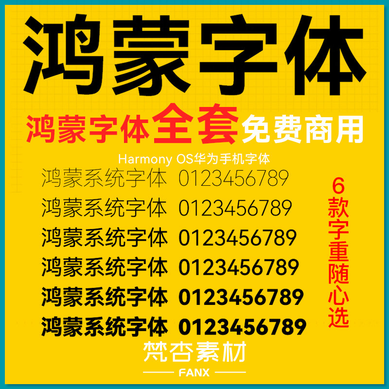 鸿蒙字体合集 可商用字体 TTF电脑字体下载HarmonyOS Sans PS AI属于什么档次？
