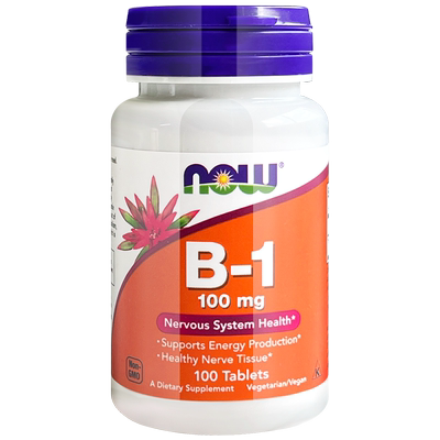 now维生素b1硫胺素100片*2瓶