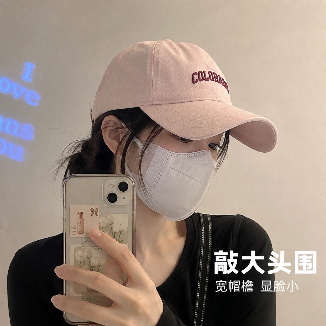 帽子女款鸭舌帽2026新款大头围显脸小大帽檐户外棒球帽图片