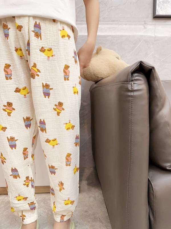 运动健将小熊|棉纱透气睡裤