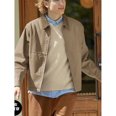 男装女装休闲拉链短茄克外套巴恩风翻领夹克478230 480827