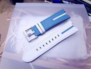 手工表带定制掌纹小牛皮夹心撞色多色可选男女通用手表配件包邮