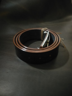 手工皮带定制英国马缰革茶心植鞣头层牛皮商务皮腰带男女通用包邮