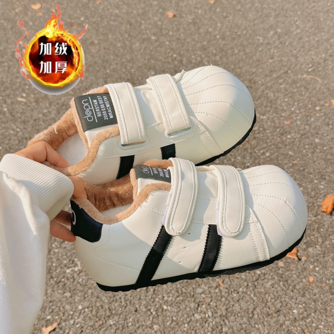 贝壳头加绒博肯板鞋复古德训鞋女