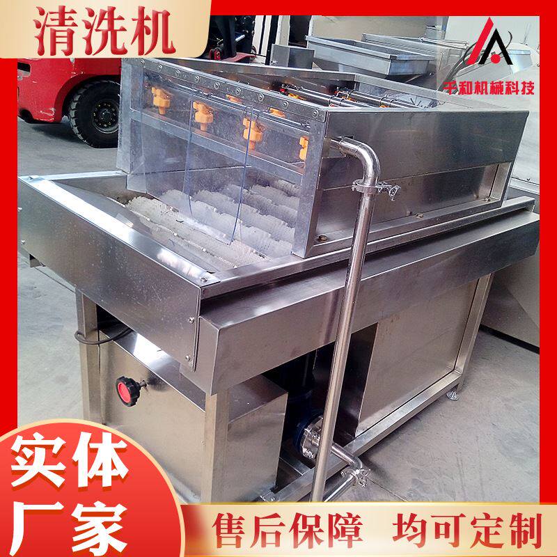 莴苣去皮清洗机 土豆毛辊清洗机 黄瓜平行毛刷喷淋清洗机设备