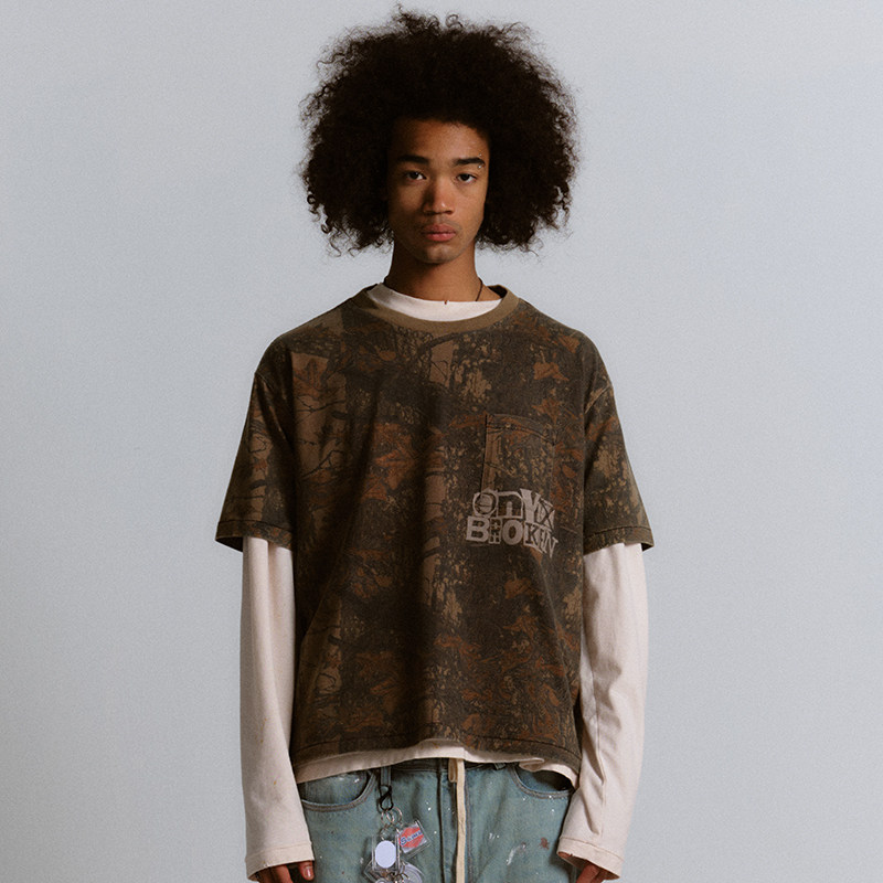 Brokenonyx 树纹落叶迷彩短袖 TREE PATTERN CAMOUFLAGE TEE