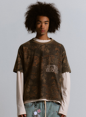 Brokenonyx 树纹落叶迷彩短袖 TREE PATTERN CAMOUFLAGE TEE