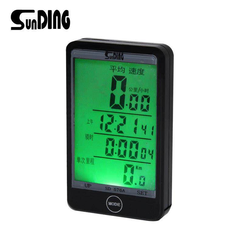 顺东自行车登山车码表速度表里程表中文有线无线夜光防水骑行装备