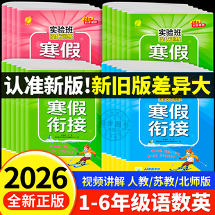 2026春新版小学实验班寒假衔接提优训练一二三四五六年级语文人教版数学苏教北师英语译林一本学霸寒假口算阅读练字贴专项作业教材