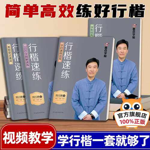 墨点荆霄鹏行楷字帖成年人练字行楷速练速成控笔训练高中大学生硬
