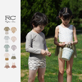 RyleeCru儿童泳装 温泉泡汤 套装 男女童宝宝印花泳装 北欧风连体泳装