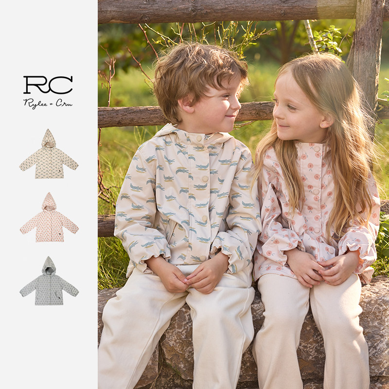 RyleeCru官方正品印花连帽外套男女童早春外套26春新款商场同款,童装/婴儿装/亲子装,普通外套,淘宝优惠券,粉丝福利购,淘宝优惠卷