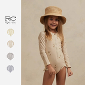 RyleeCru官方正品 泳衣女孩女童宝宝儿童游泳玩水温泉泡汤RC游泳衣