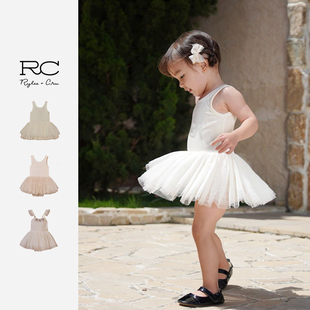 RyleeCru女童连衣裙芭蕾舞裙子纱裙中小童宝宝连体裙练功服礼服裙