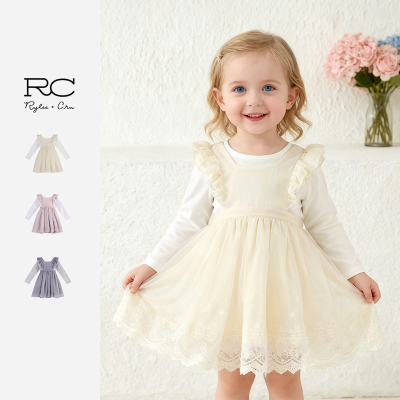 RyleeCru官方正品女宝裙子女童裙子女孩连衣裙女宝秋2